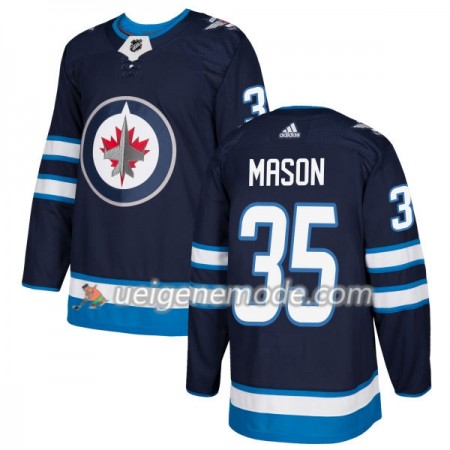Herren Eishockey Winnipeg Jets Trikot Steve Mason 35 Adidas 2017-2018 Marineblau Authentic